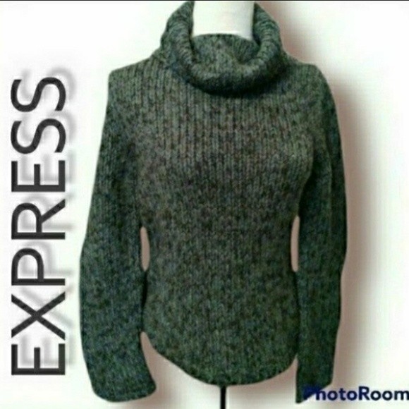 EXPRESS CHUNKY KNIT COWL NECK SMALL S WOMENS SMALL - Picture 1 of 4